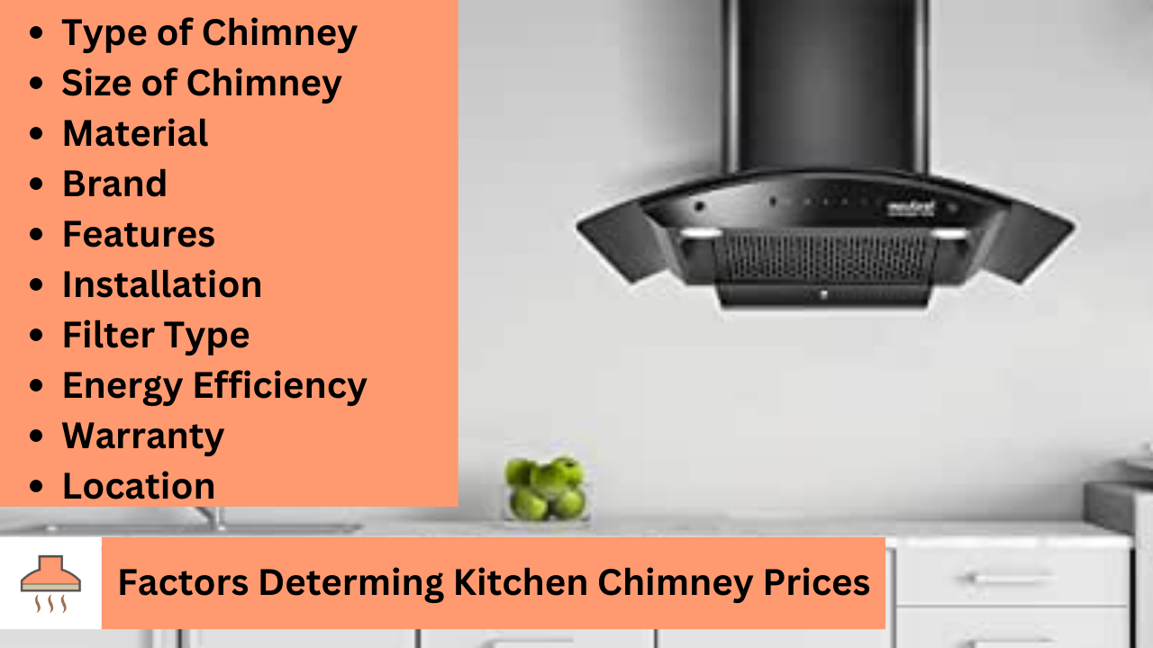 Factors determining kitchen chimney prices